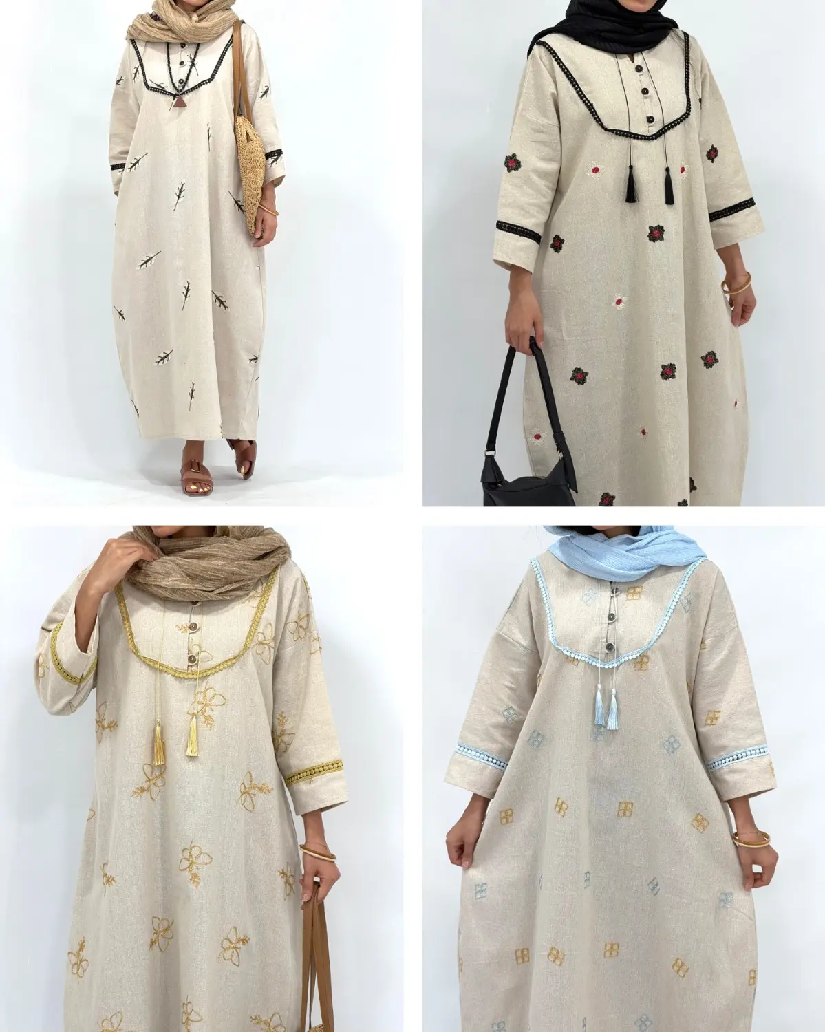 کفتان لینن گلدوزی ترک جان سو